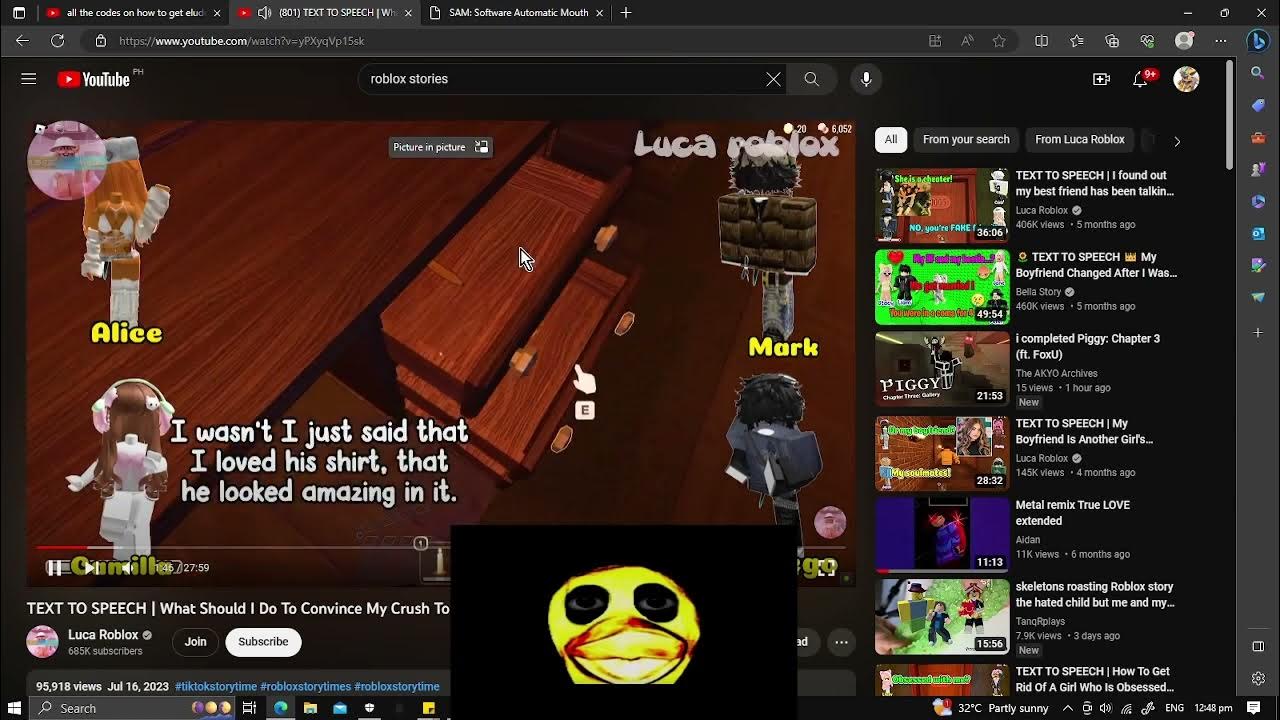 PIM from slap battles reacts to this boblox story made by Luca Roblox