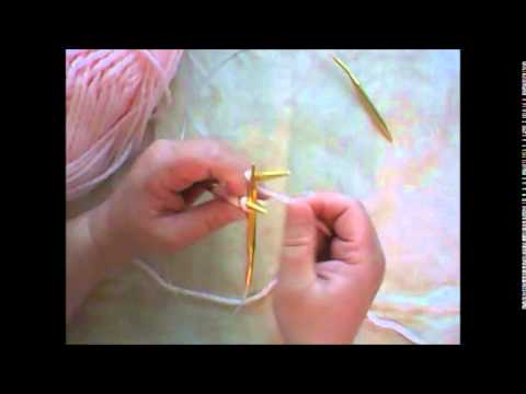 Knit in the round with 2 pair circular needles 2 - YouTube