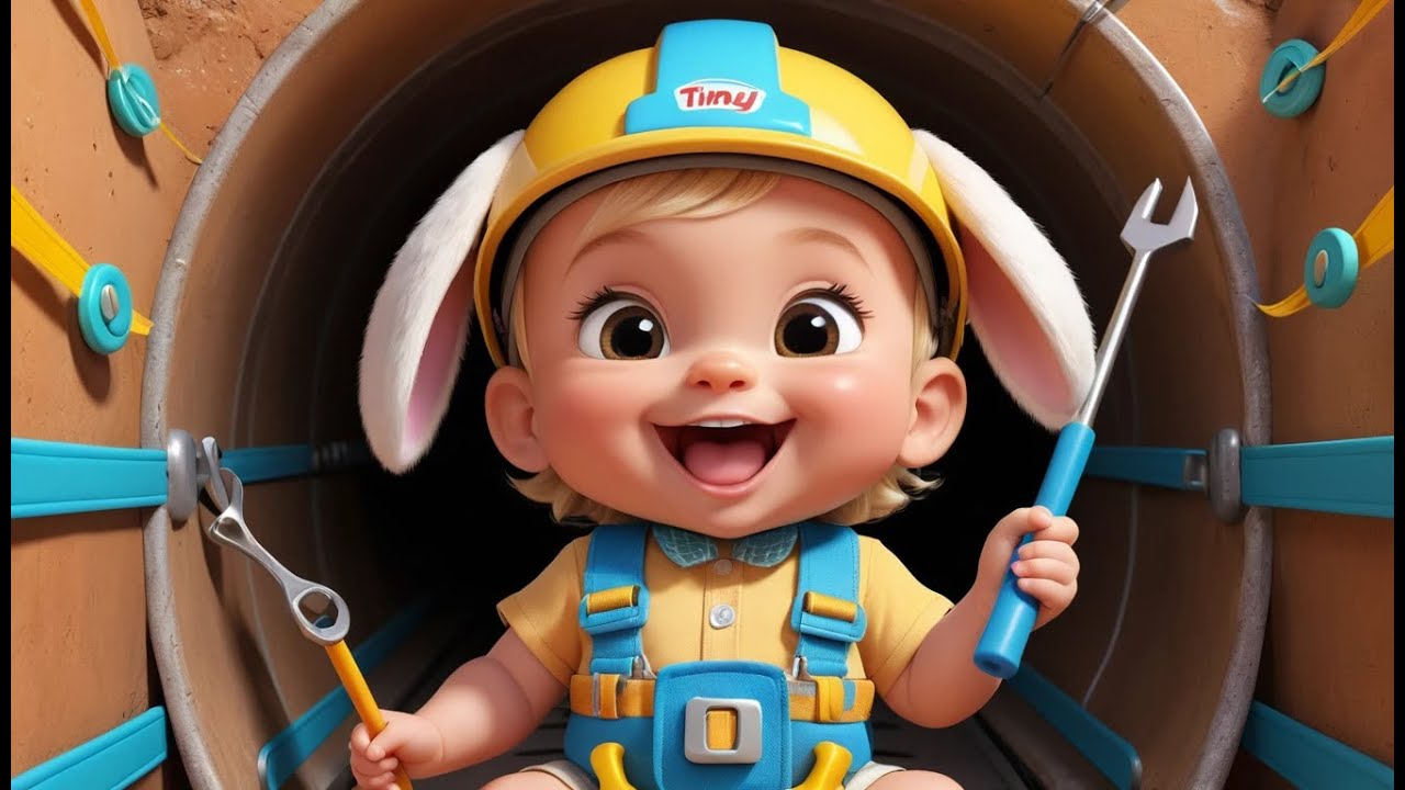 🐇 Speedy Rabbit Builds Tunnels Underground 🏞️🎶 | Fun Action & Learning Song for Toddlers