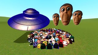 Angry Obunga and Rosalia vs Flying Saucer! (Part 2) - Garry's Mod [Nextbots]