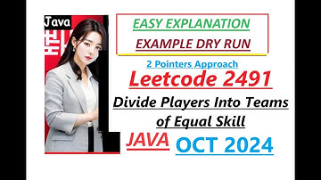 Divide Players Into Teams of Equal Skill | Leetcode 2491 | Two Pointers | Java | Developer Coder