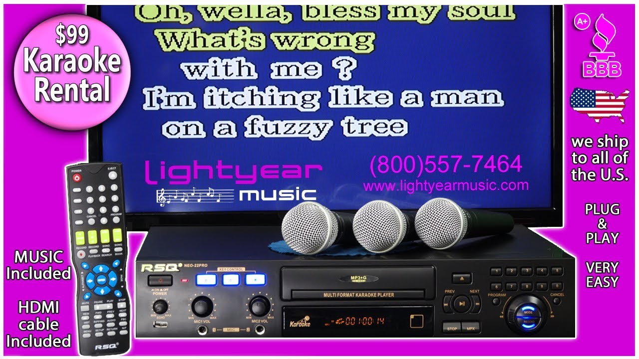 Karaoke Rental Only 99 Dollars Lightyearmusic 8005577464 RSQ Karaoke