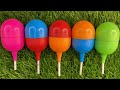 New Glitter Rainbow Lollipop Candy I Cutting | ASMR | Satisfying Video🍭🍭🍭🍭