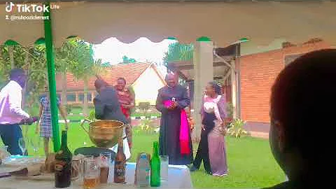 Msgr .Larry & Guest of honour Ms. Mwaka Estre On Siri regular @stcharleslwangacatholiccom3580