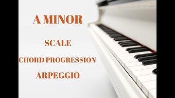 A minor scale chord progression arpeggio one octave
