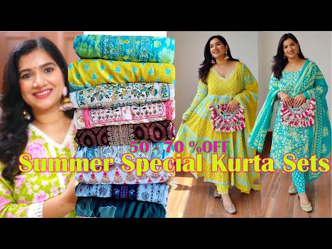 Huge Sale Partywear /wedding Wear/college /office Wear Kurta Set Haul For Summers#fashion #myntra