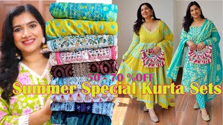 Huge Sale Partywear /wedding Wear/college /office Wear Kurta Set Haul For Summers#fashion #myntra