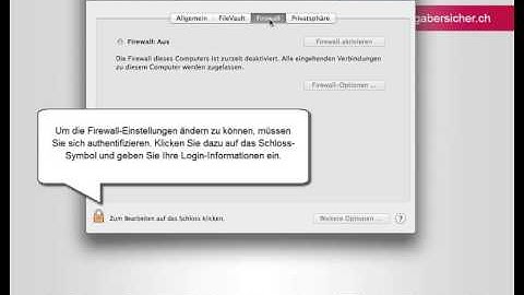 Firewall Aktivieren Mac OS X (10.8) (DE)
