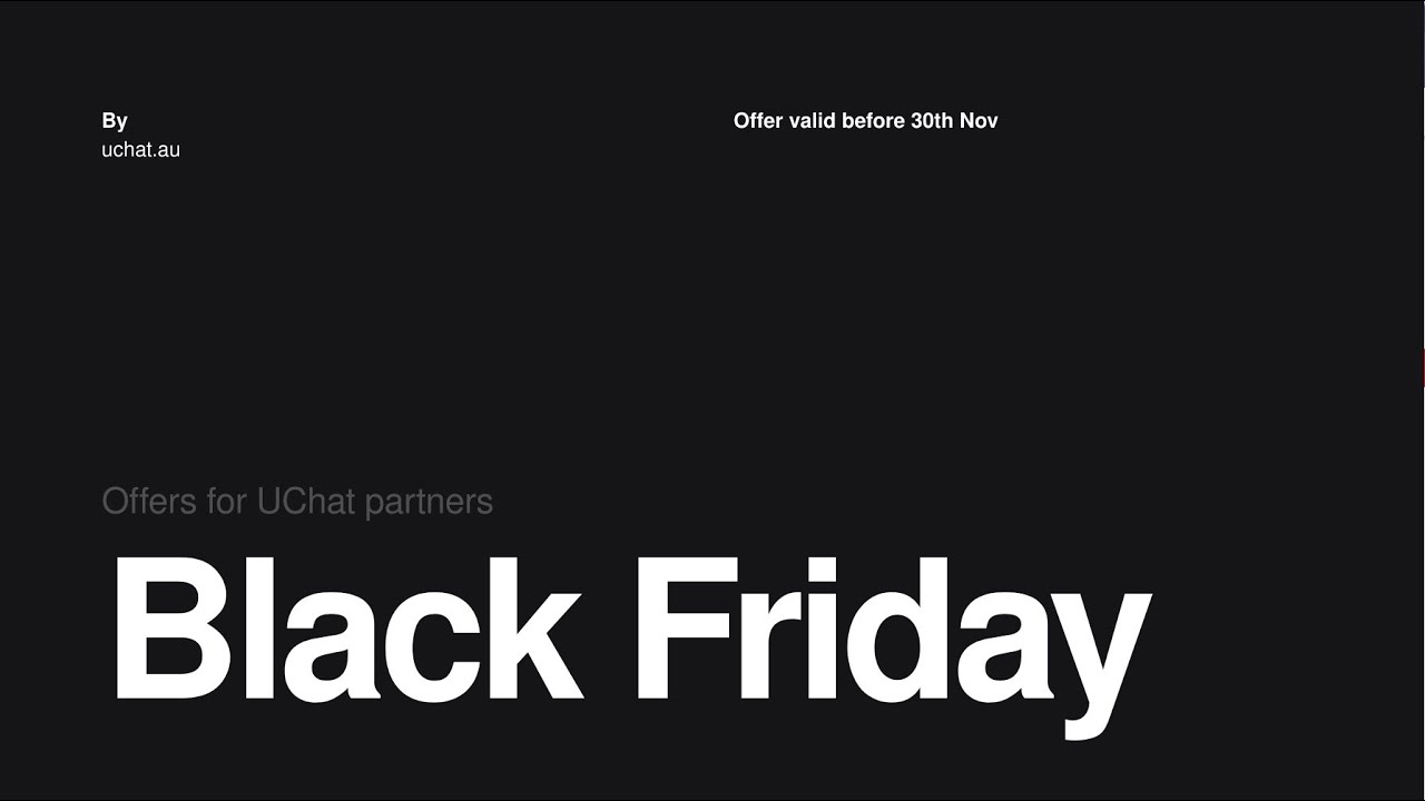 Black Friday Offer for Partners & Partner Updates YouTube