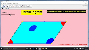 Constructing a parallelogram using geogebra  by Ramesh jaiswal