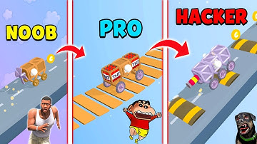 SHINCHAN UPGRADING HIS CAR IN RIDE MASTER WITH FRANKLIN AND CHOP | NOOB VS PRO VS HACKER