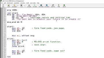 EMU 8086 | Printing Demo