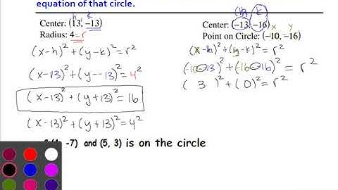 KEY Part 2 1   Writing Equations of Circles
