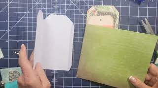 Easy Junk Journal tag with flip and pockets.