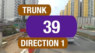 SBS Transit Trunk 39 (Direction 1) | Bus Service Route Visual