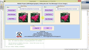LSB Based Image Steganography using Matlab Project