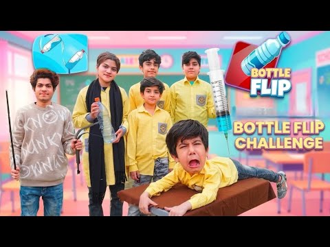 Bottle flip fun injection punishment 😱 | sui wala injection funny video | MoonVines