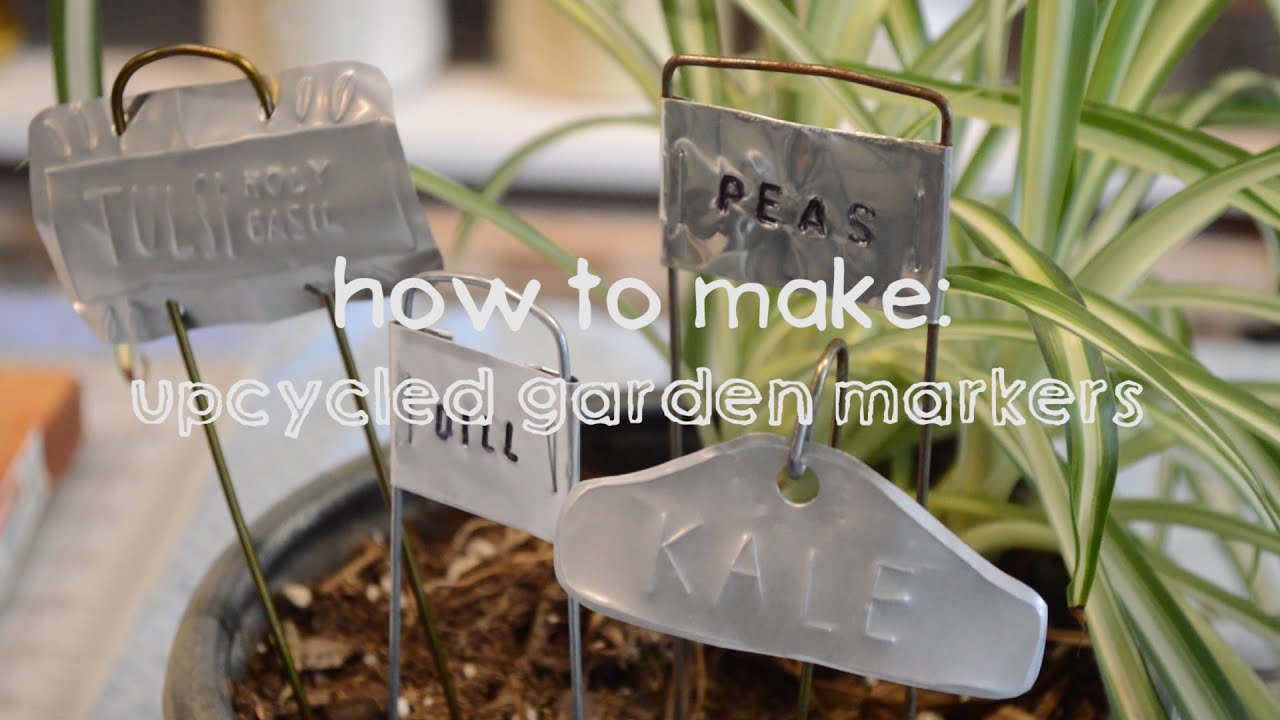 How to Make Upcycled Metal Garden Markers