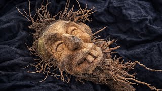 I Carved a Human Head from a Bamboo Root in Just 2 Hours