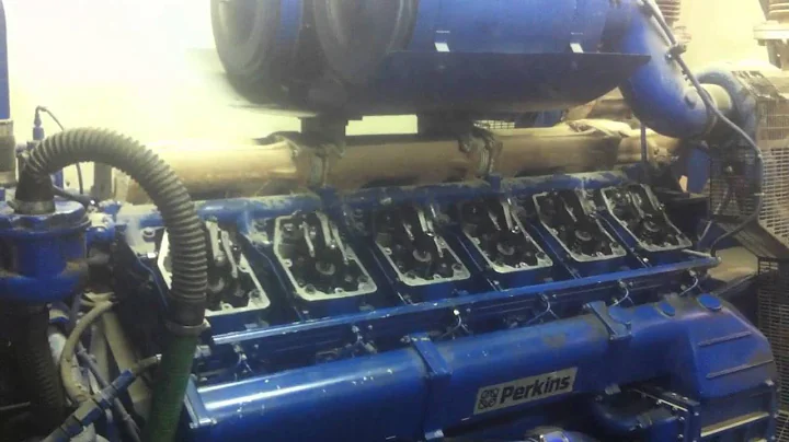 Perkins 4012  engine FG Wilson generator start up   after injector setup