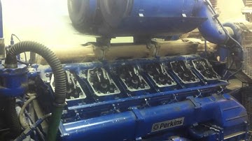 Perkins 4012  engine FG Wilson generator start up   after injector setup