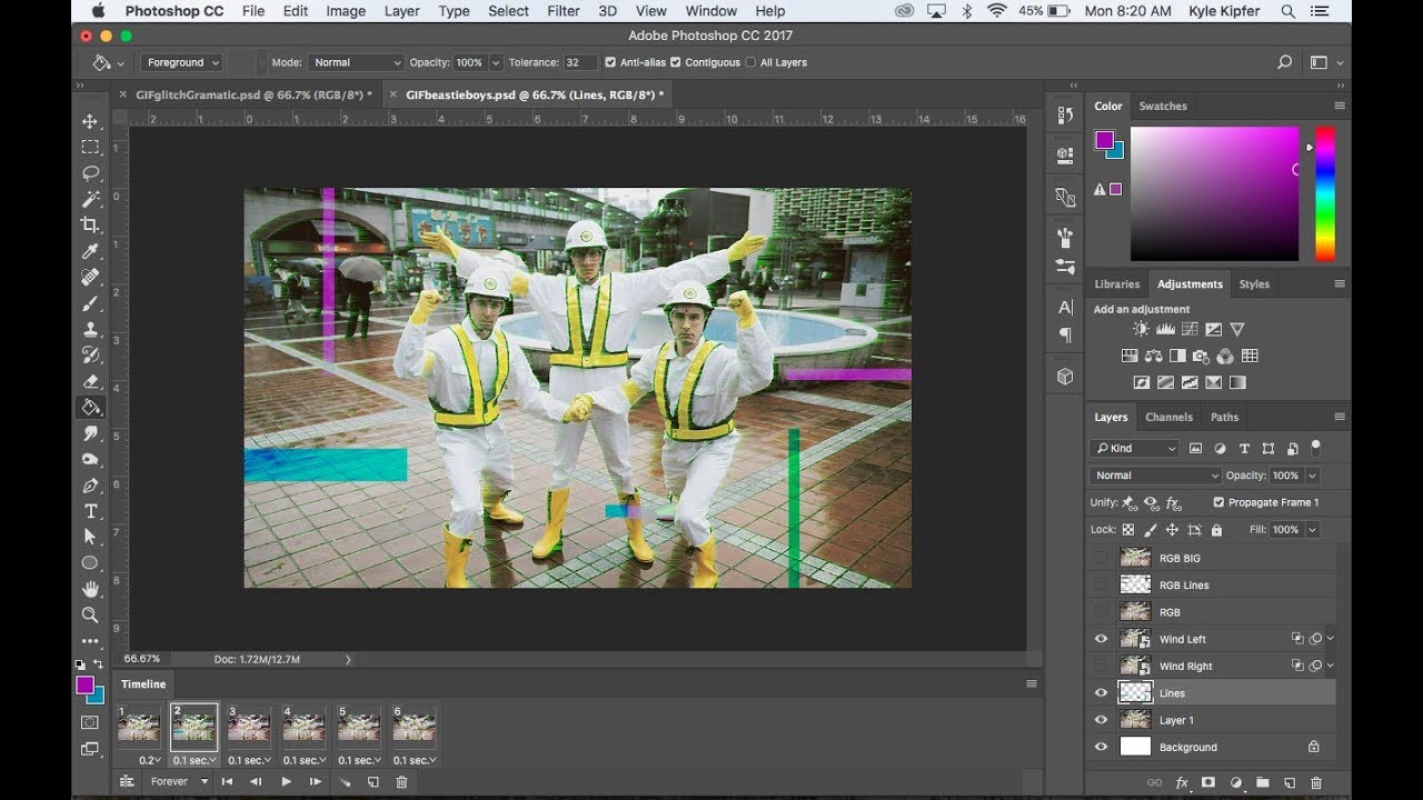 Creating a GIF Animation Glitch Effect in Photoshop CC