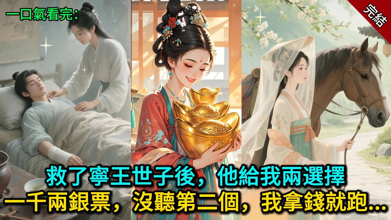 救了寧王世子後，他給我兩選擇，一千兩銀票，沒聽第二個，我拿錢就跑......