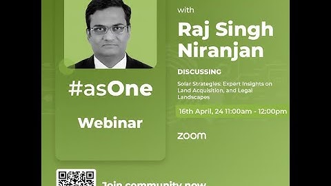 Solar Strategies: Expert Insights on Land Acquisition, and Legal Landscapes | Raj Singh Niranjan.