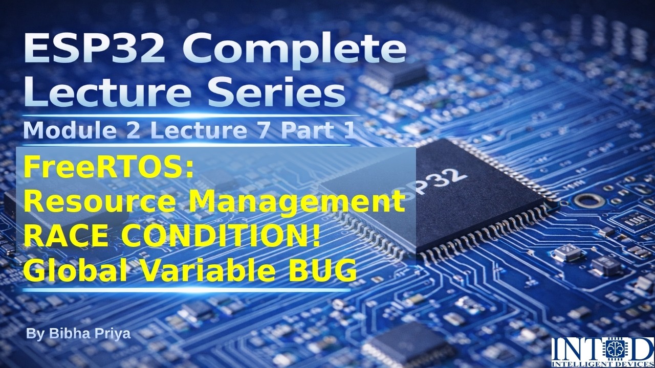 FreeRTOS Resource Management Race Condition in ESP32 | Global Variable Corruption (Demo) | M2L7P1