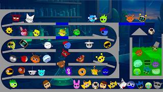 Sprunki In The Lab - Marble Race To The Bowl In Algodoo