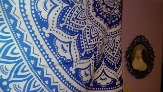 *Beautiful Tapestry*  Bohemian Style Mandala Blue  Wall Hanging 80x60