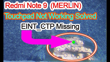 (हिंदी मैं) || Redmi Note 9 Touchpad  Not Working Solved || Eint_Ctp Missing ||