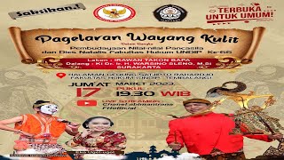 Pagelaran Wayang Kulit Dies Natalis FH UNDIP #Ki Warseno Sleng