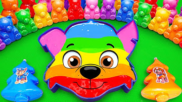 Rainbow SLIME🌈 Finding Hidden Paw Patrol Cocomelon Slime Eggs with JJ & Pinkfong! Satisfying ASMR