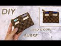 Diy Coin Purse And Card Holder Sewing Tutorial | How to Make Cute Card &amp; Coin Purse | Mini Wallet |