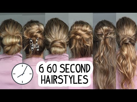 60 SECOND HAIRSTYLES (YES, I TIMED THEM) -FOR SHORT, MEDIUM, & LONG HAIR!