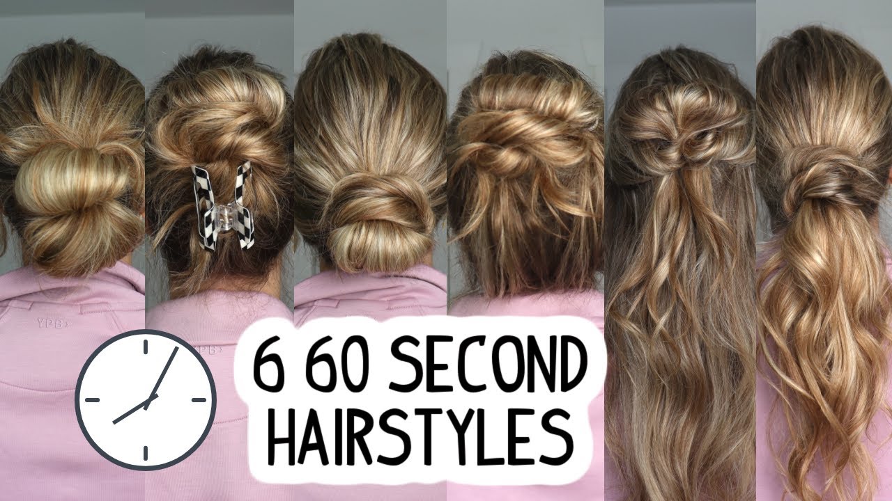 60 SECOND HAIRSTYLES (YES, I TIMED THEM) -FOR SHORT, MEDIUM, & LONG HAIR!
