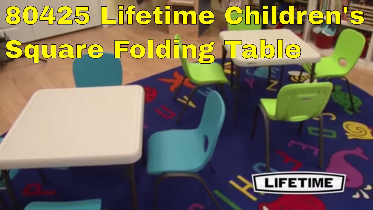 Table enfant pliante carrée 61cm / 2-4 personnes - Table pliante