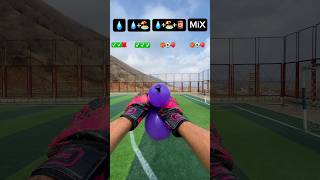 EXCELLENT ASMR CATCHING BALLS AND BALLOONS WITH RED GOALKEEPER GLOVES 🎈⚽🏀 #shorts #viral #challenge