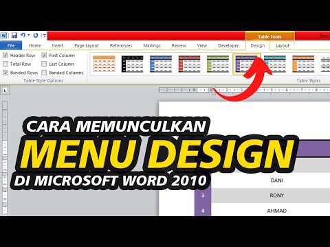 Cara Memunculkan Menu
