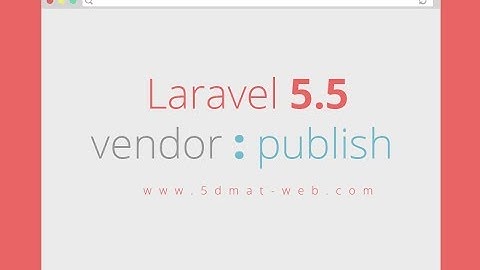 شرح الابشن الجديد  vendor:publish