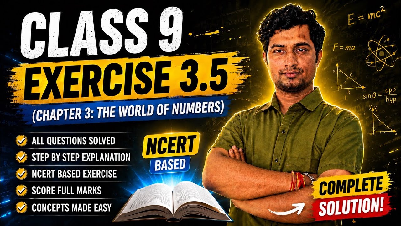 Class 9 Maths Chapter 3 Solutions | Ex:- 3.5 | New NCERT Book Ganita ...