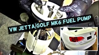 VW JETTA MK6 FUEL PUMP REPLACEMENT REMOVAL | VW GOLF MK6