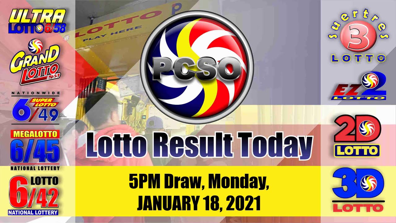 Lotto Result Today Monday January 18 2021 Official Pcso Lotto Result Lotto Result Today Monday January 18 2021 Official Pcso Lotto Result