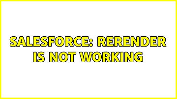 Salesforce: reRender is not working