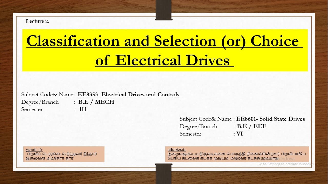 Lecture 2 Classification and Factors affecting selection of