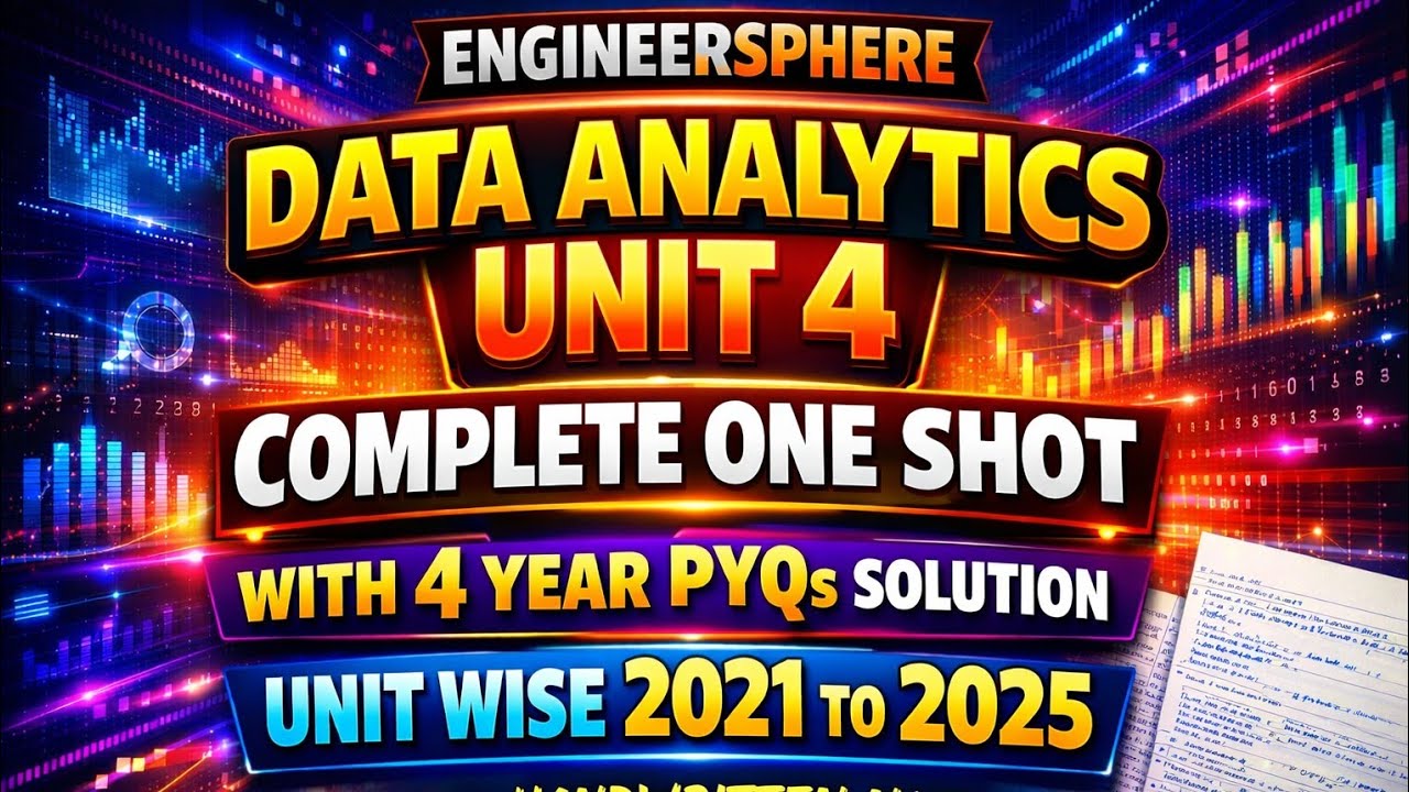 📊 Data Analytics Unit 4 one shot | da unit 4 one shot | Explained in ...