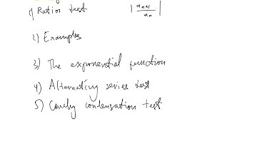 Real Analysis, Lecture 14 (Infinite Series: Ratio and Alternating Series Tests of convergence)