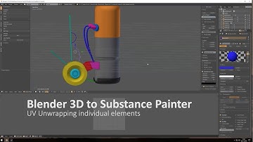 2. Blender 3D to Substance Painter   UV Unwrapping individual Elements
