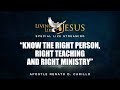 "KNOW THE RIGHT PERSON, RIGHT TEACHING AND RIGHT MINISTRY" | LLJ Special Live  Streaming